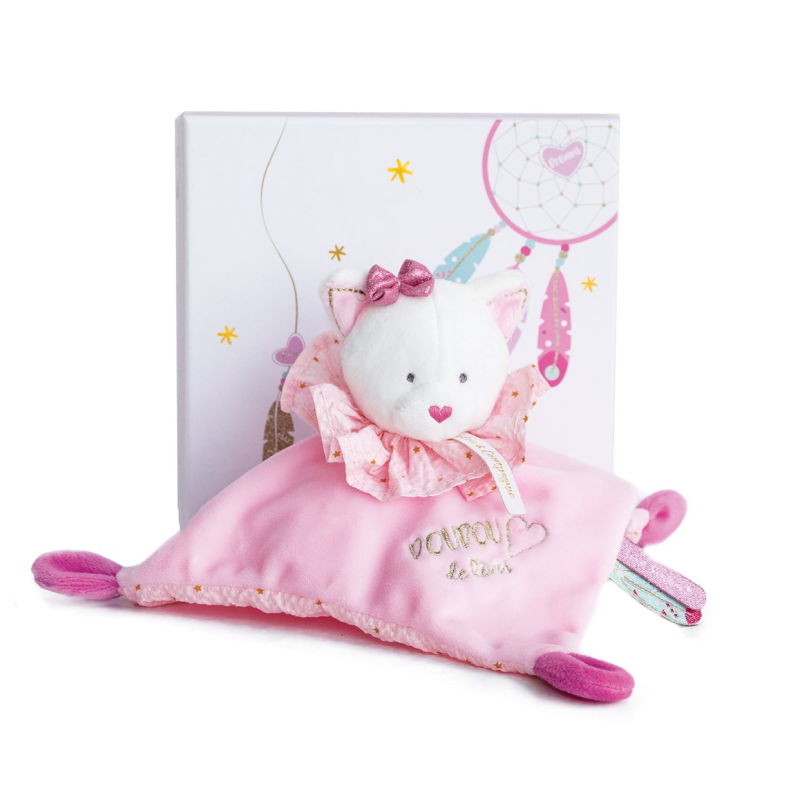  - attrape-rêve baby comforter cat pink star 